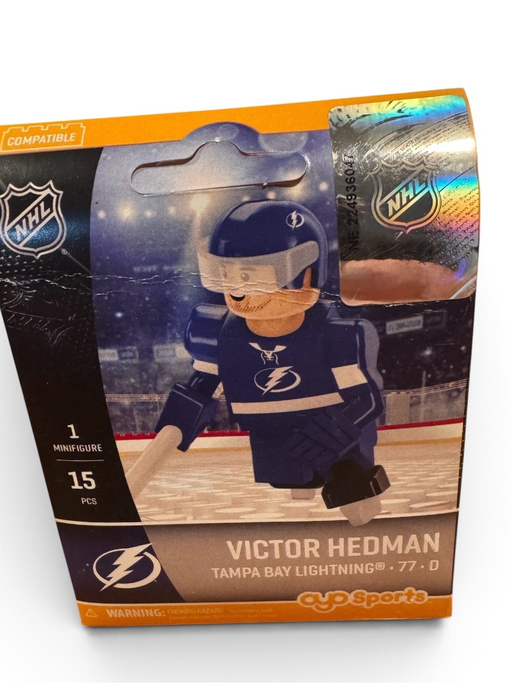 Tampa Bay Lightning Victor Hedman Blue Minifigure